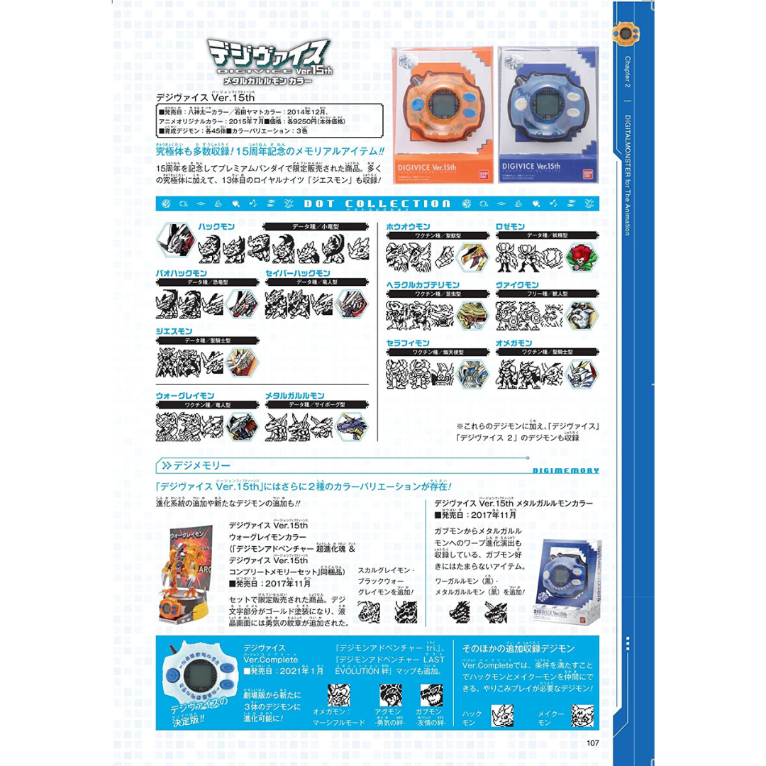 Digimon - 25th Anniversary Book Digimon Device & Dot History