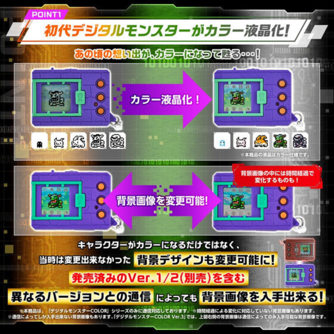 Digimon COLOR Vpet (Ver.3 Original Purple / Ver.4 Original Clear Red / Ver.5 Original Clear Green)